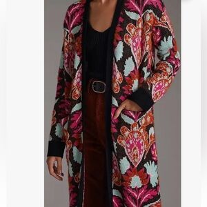 NWOT. Retail $159. One Size. Anthropologie. Patterned Duster cardigan sweater.